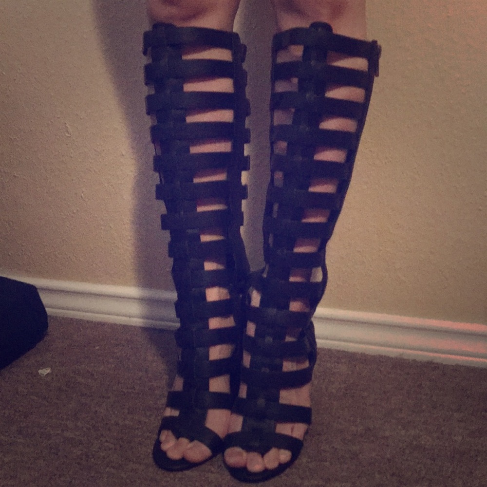 Open toe boots